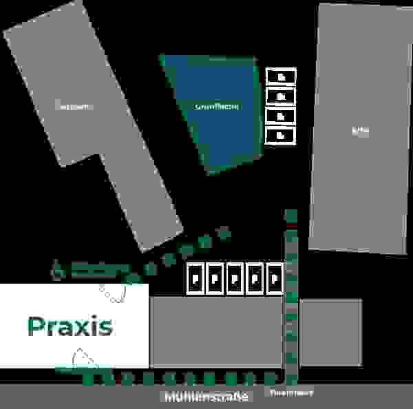 Lageplan der Praxis